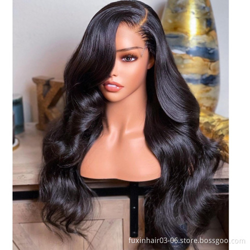 200% 250 Density Natural Human Hair Wig Pre Plucked 200% Density Weaves And Closure Wig 13x4 Lace Frontal Wig For Black Women